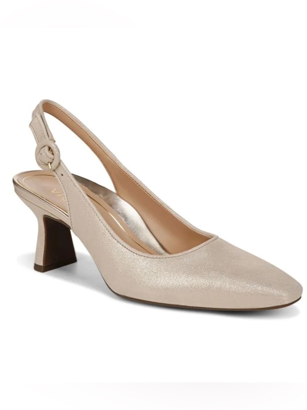 New Vionic Perris Gold Metallic Leather Size 9.5